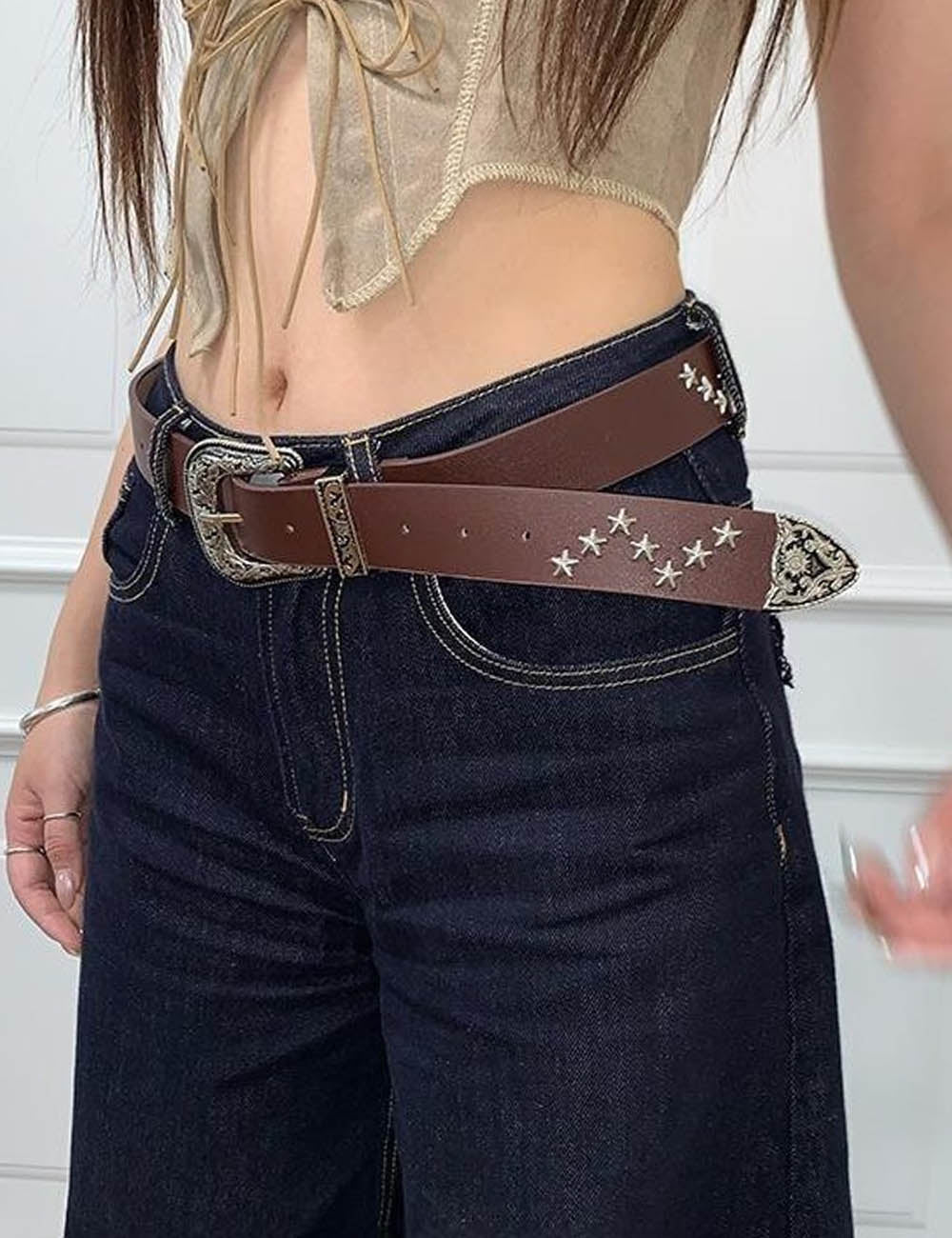 Wide Leather Belt - DippedShop Wholesale - #5635