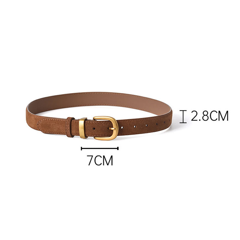 Casual Dress Belt Adjustable Suede Leather Belt 6W6JBT171