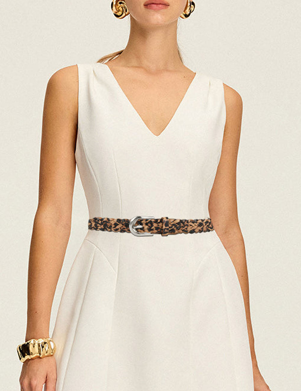Braided Woven Leather Belt - DippedShop Wholesale - #1507
