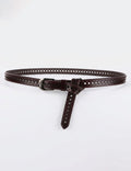 Trendy Hollow Out Solid Color Leather Belt 6W6JBT175