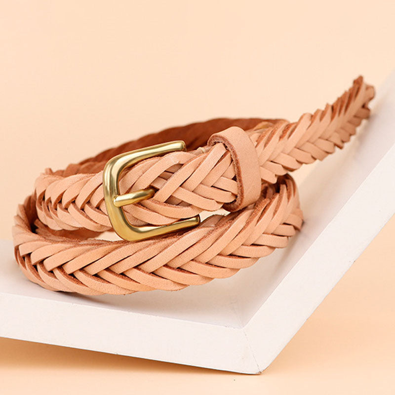 Handmade Woven Leather Belt - DippedShop Wholesale - #0419