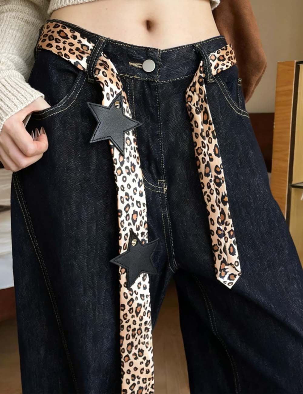 Leopard Print Scarf Belt - DippedShop Wholesale - #1267