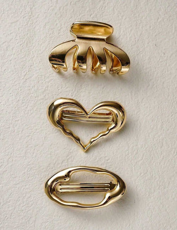 Trendy Hollow Out Heart Metal Hair Claw 8ZA6HCP270L