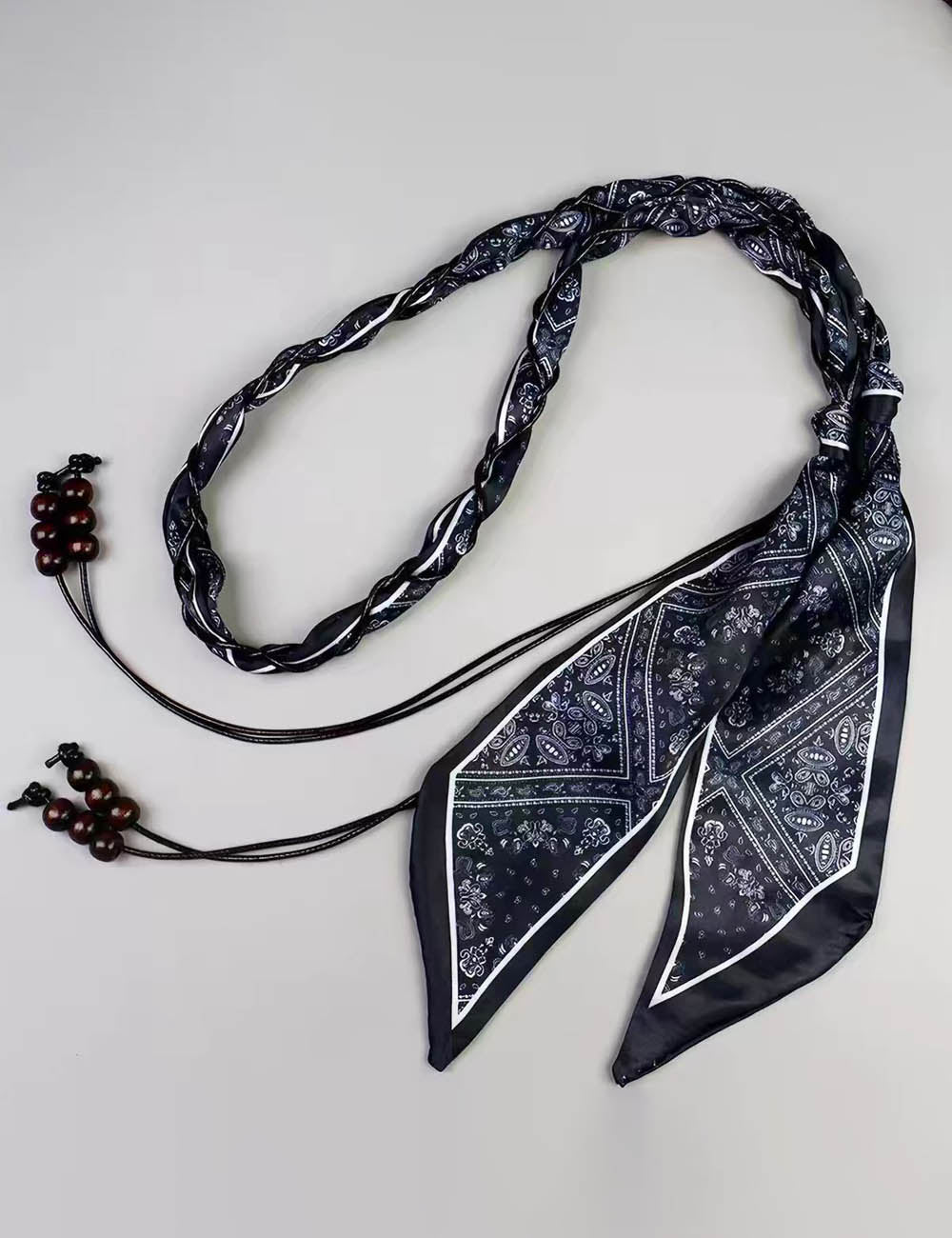 Braided Paisley Scarf Belt - DippedShop Wholesale - #2419