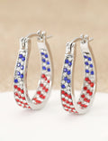 Electroplate Sparkling Rhinestones Hoop Earring 8ZA6JER187L