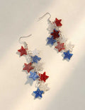 Trendy Glitter Star Pendant Dangle Earring 8ZA6JER189L
