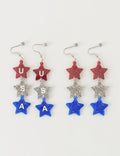 Trendy Glitter Star Pendant Dangle Earrings 8ZA6JER198L