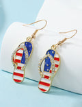 Delicated USA Flag Slipper Pendant Hook Earring 8ZA6JER200L