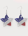 Trendy Sparkling Rhinestones Star Pendant Hook Earrings 8ZA6JER301L