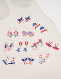 Hiphop USA Flag Love Heart Pendant Hook Earrings 8ZA6JER306L