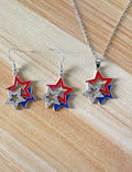 Trendy Irregular Star Pendant Rhinestones Chain Necklace 8ZA6JNC288L