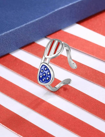 Trendy Eyeglasses Style USA Flag Open Ring 8ZA6JRG210T