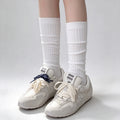 Simple Solid Color Elastic Knit Socks 6W8FSO1015