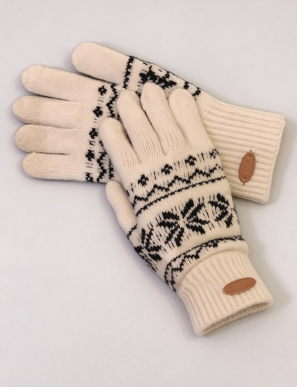 Fair Isle Touchscreen Knit Gloves - DippedShop Wholesale - #8755