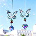 Colorful Butterfly Heart Crystal Hanging Sun Catcher 6H7HLS211
