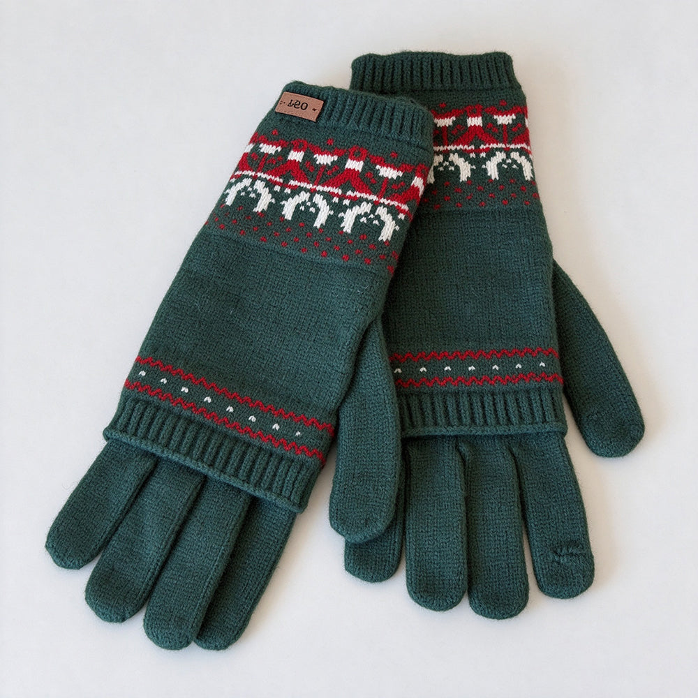 Fair Isle Touchscreen Knit Gloves - DippedShop Wholesale - #6515