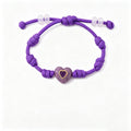Personalized Heart Pendant Adjustable Rope Bracelet 6W6JBR532