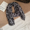 Vintage Zebra Leopard Print Long Silk Scarf 6W6NSC226