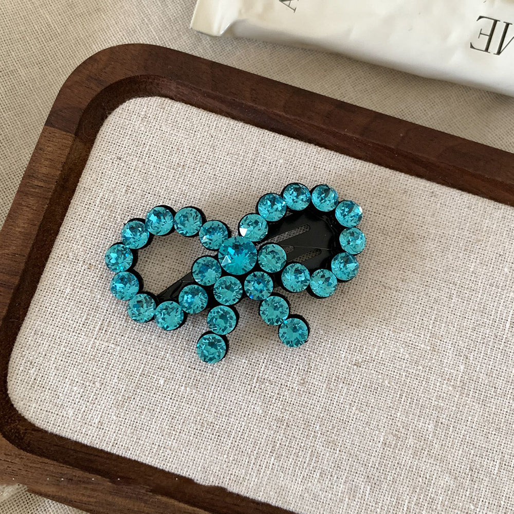Rhinestone Bow Knot Hairpin - DippedShop Wholesale - #3427