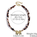 Elegant Shell Starfish Pendant Silk Scarf Necklace 6W6JNC1006