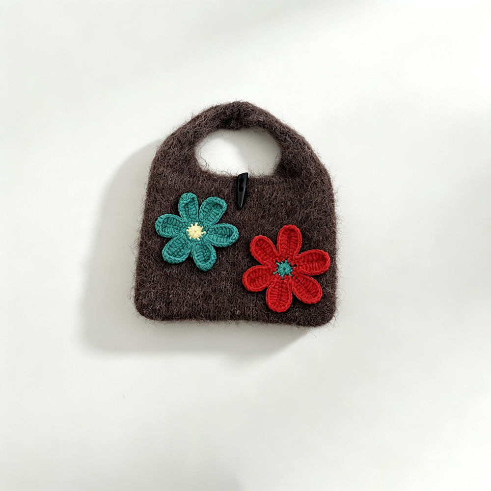 Cute 3D Floral Knitted Mini Tote Handbag 6W10BBG2107