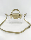 Trendy Clear Dumpling Color Contrast Crossbody Bag 6W10BBG2121
