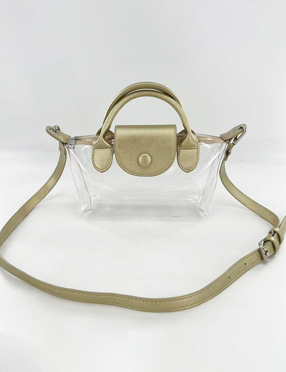Trendy Clear Dumpling Color Contrast Crossbody Bag 6W10BBG2121