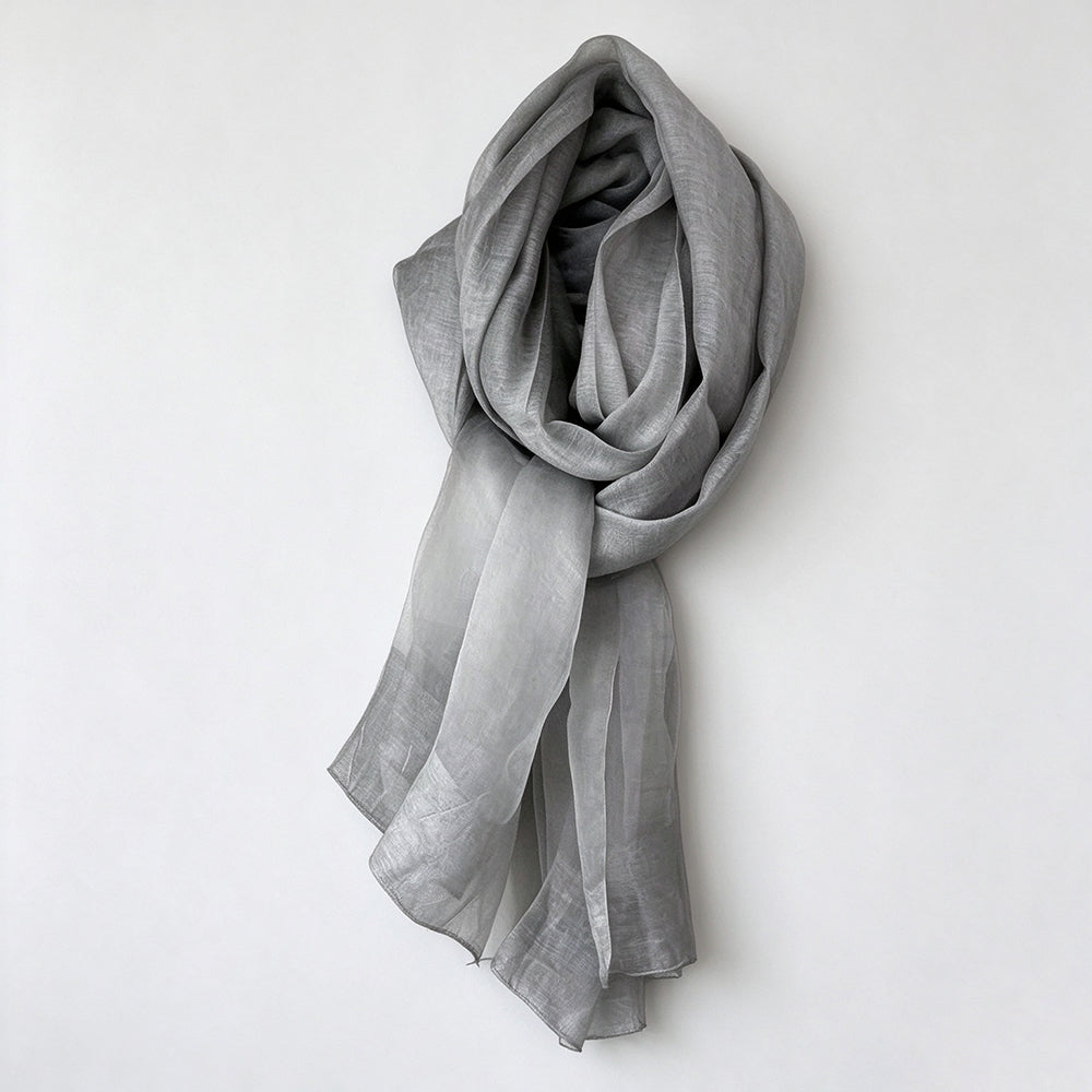 Elegant Solid Color Breathable Long Shawl Silk Scarf 6W6NSC219