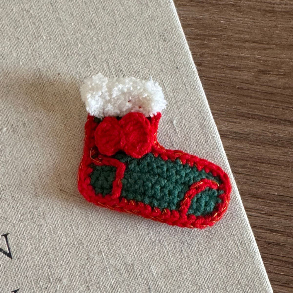 Crochet Christmas Tree Hair Clip - DippedShop Wholesale - #9763
