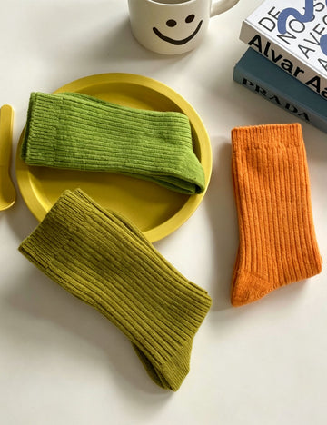 Winter Warm Ribbed Wool-Blend Slouchy Socks 6W8FSO679