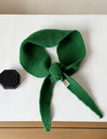Solid Color Wool Knit Triangle Skinny Scarf 6W6NSW271