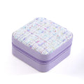 Square Tweed Mini Travel Jewelry Box 6W5CO363