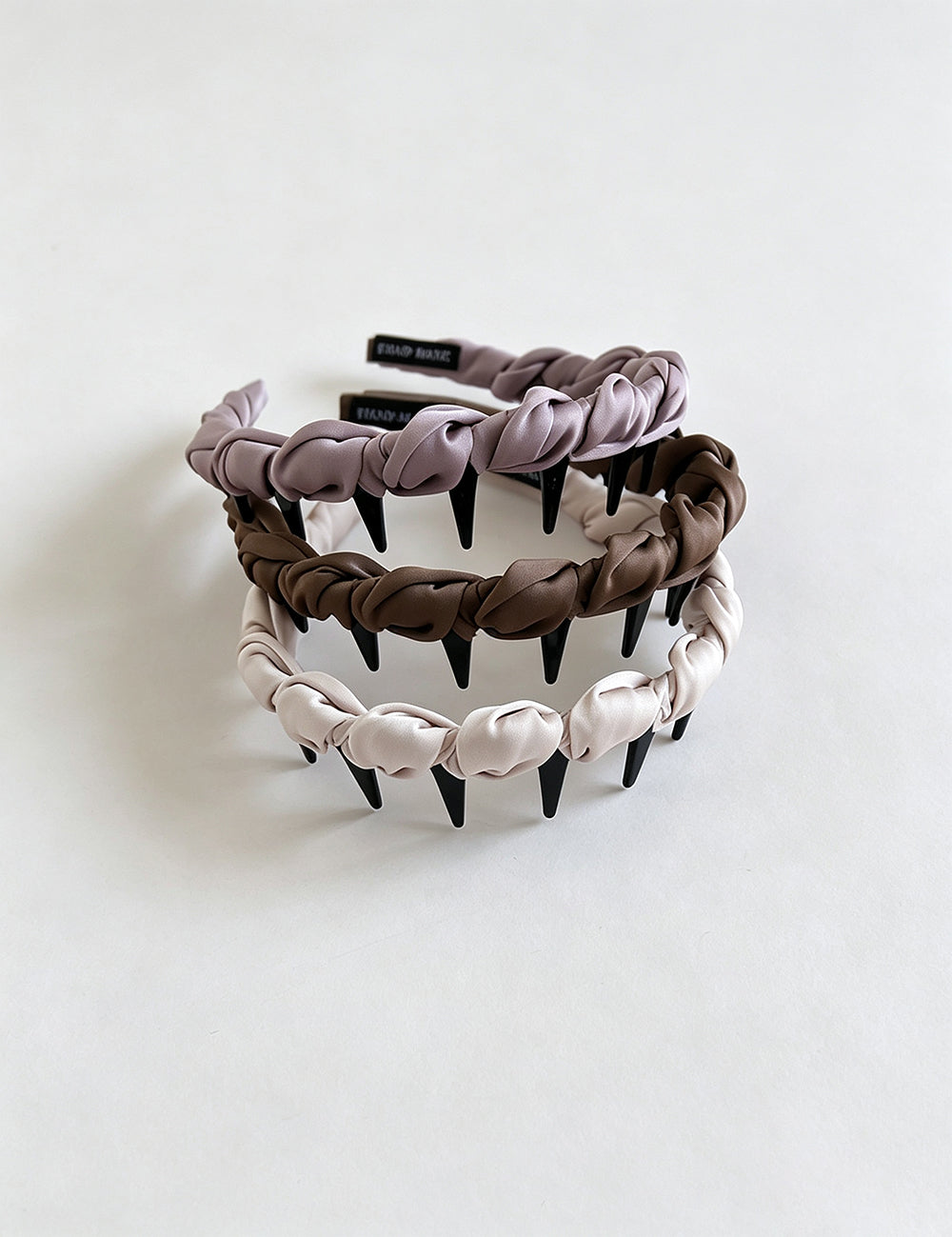Elegant Satin Twisted Non-Slip Headband with Teeth 6W6HBD371