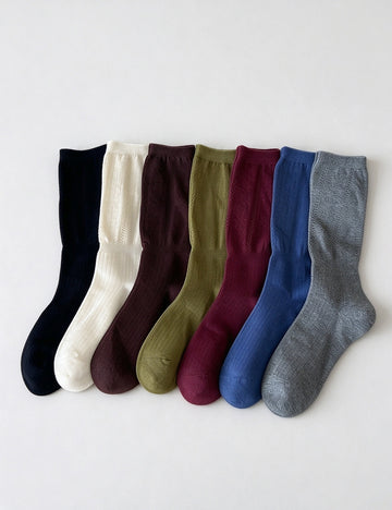 Solid Color Elastic Socks - DippedShop Wholesale - #4739