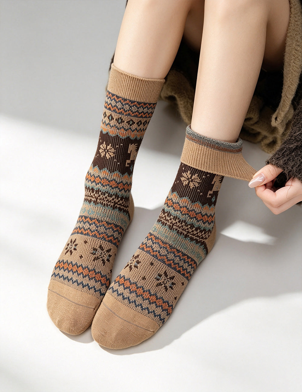 Color Block Mid-Calf Socks - DippedShop Wholesale - #0531