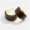 Simple Solid Color Resin Hoop Earrings 6W6JER555