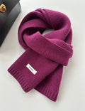 Minimalist Solid Color Versatile Warm Knit Scarf 6W6NSC89