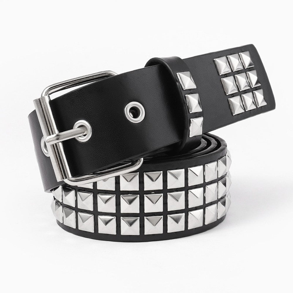 Punk Style Rivet Bright Pyramid Studded Belt 6W6JBT187