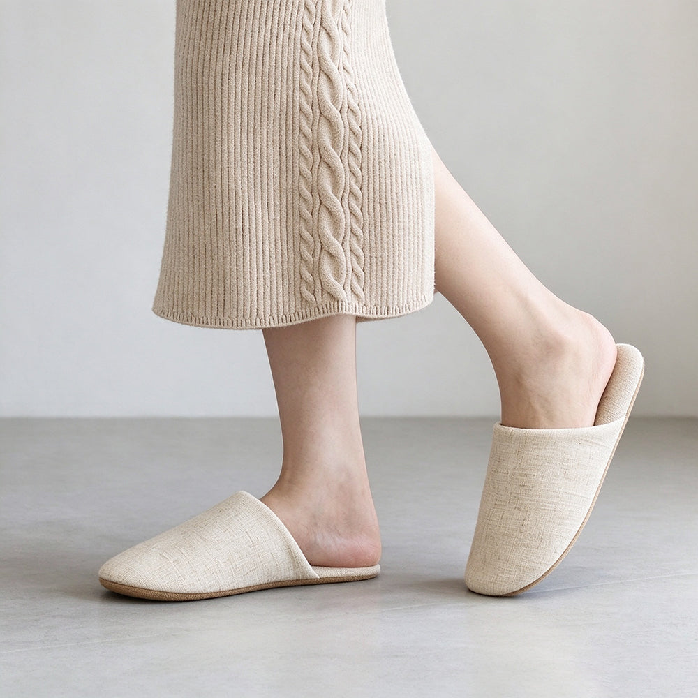 Minimalist Soft Thermal Quiet Non-Slip Indoor Slippers 6W8FSP290