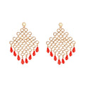 Boho Resin Bead Tassel Earrings - DippedShop Wholesale - #8979