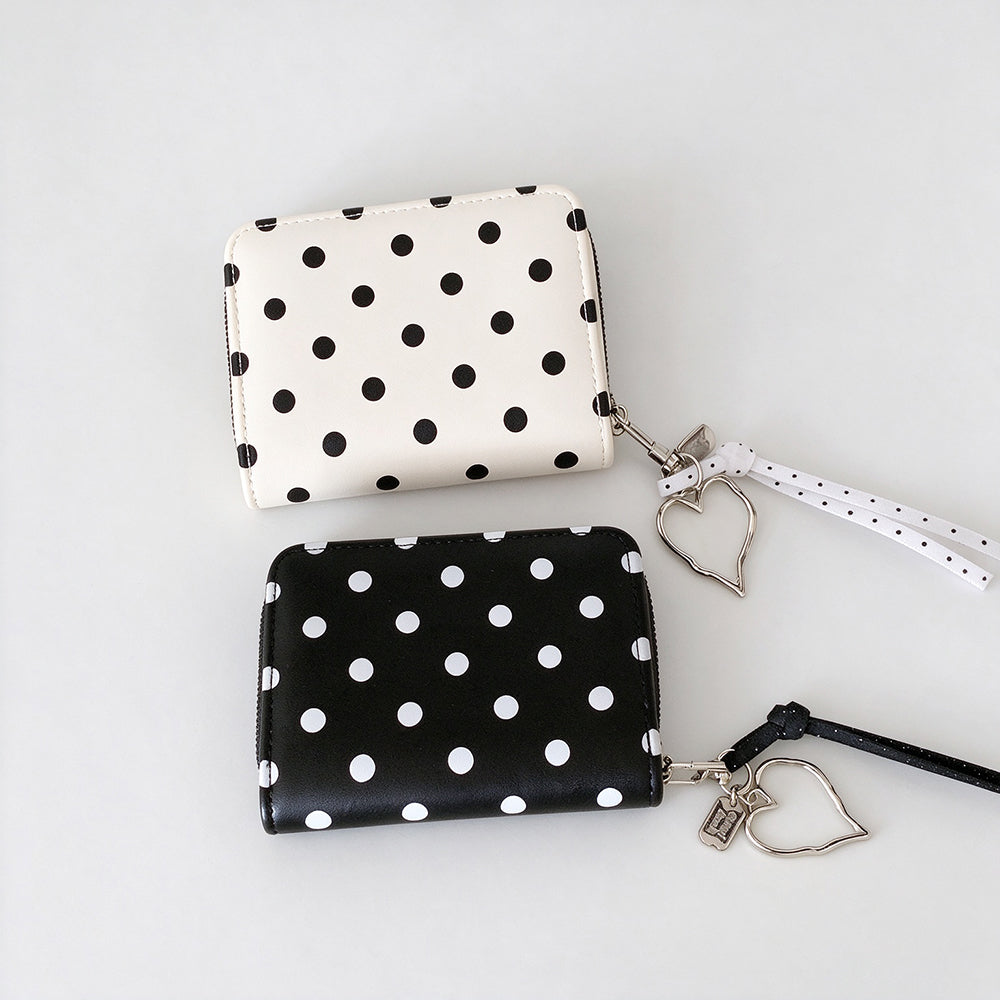 Polka Dot Zipper Wallet - DippedShop Wholesale - #2339