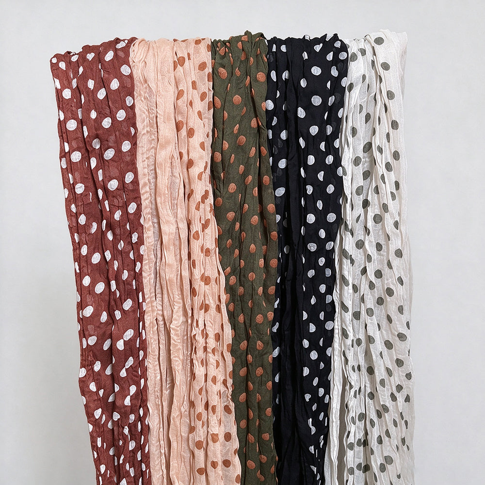 Fashion Color Block Polka Dots Long Scarf 6W6NSC229