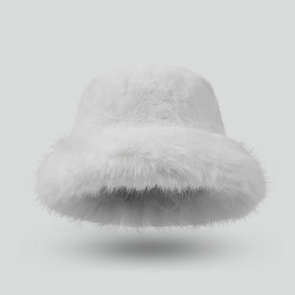Imitation Rabbit Fur Bucket Hat - DippedShop Wholesale - #2515
