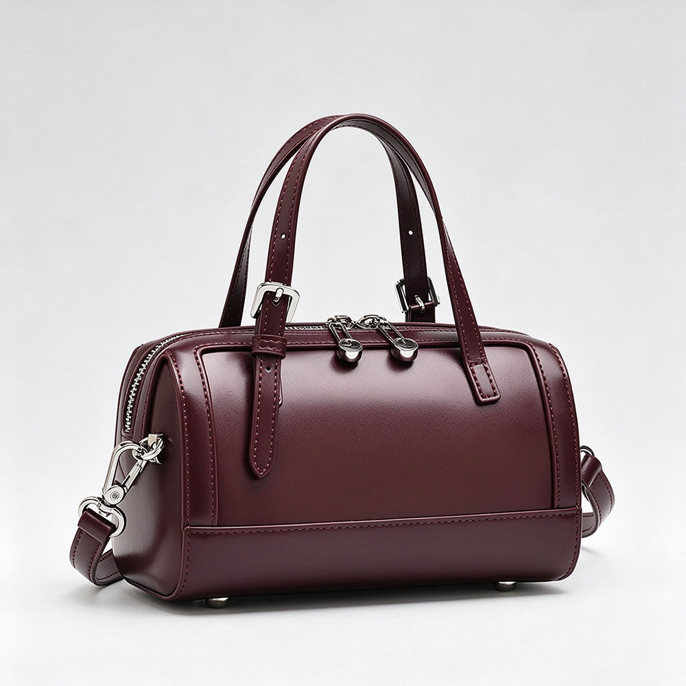 Vintage Glossy Leather Mini Barrel - DippedShop Wholesale - #2739