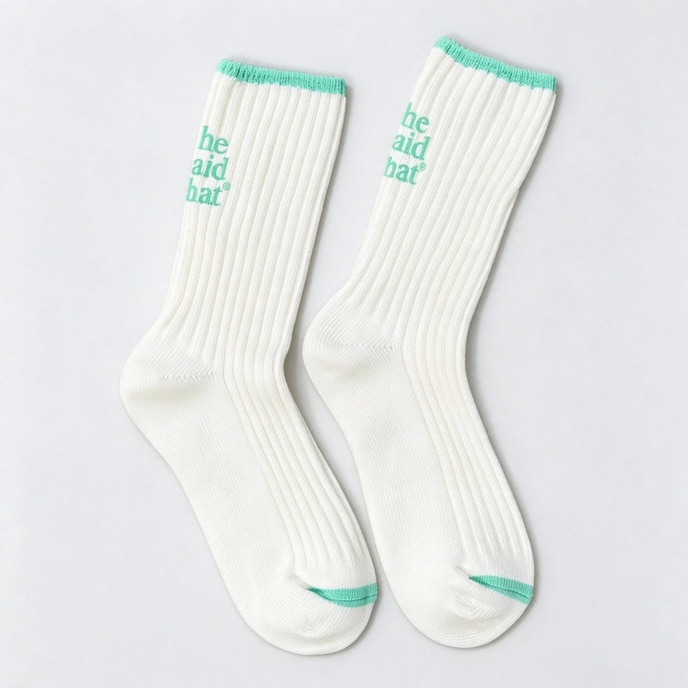Color Block Jacquard Rib Socks - DippedShop Wholesale - #5091