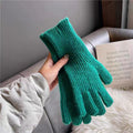 Solid Color Ribble Knit Touch Screen Gloves 6W6GLO92