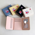 Plaid Star Patchwork Short Trifold Wallet 6W10BWB362