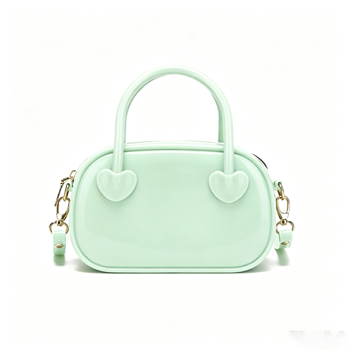 Fashion Solid Color Jelly Clear Tote Crossbody Bag 6W10BBG2112