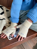 Simple Solid Color Fingerless Thicken Gloves 6W6GLO89