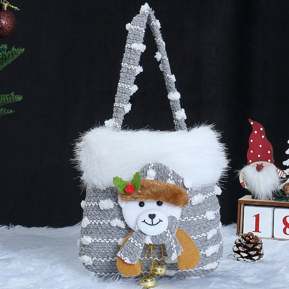 Christmas Plush Doll Gift Pouch Handbag 6W10BOB1351